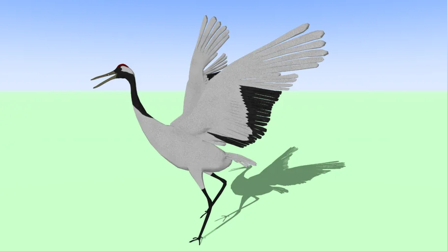 Red Crowned Crane