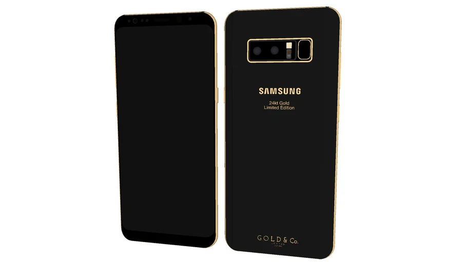Samsung Galaxy Note 8 Gold and Co Black