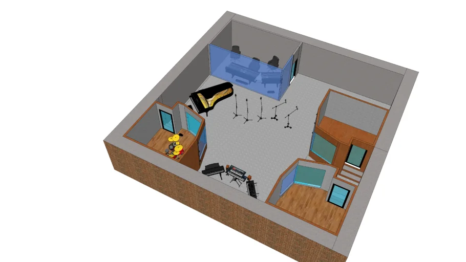 Cube 1 - Audio studio - recording room