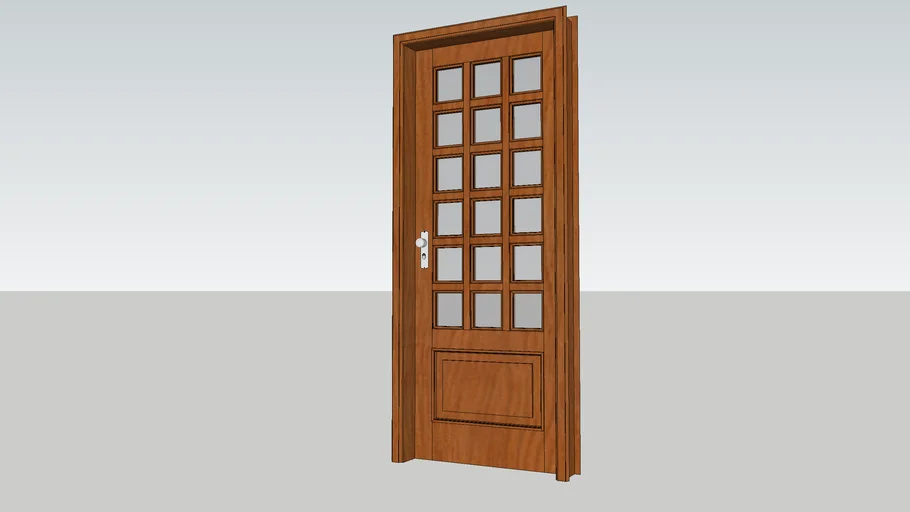 Porta de abrir com vidro fixo