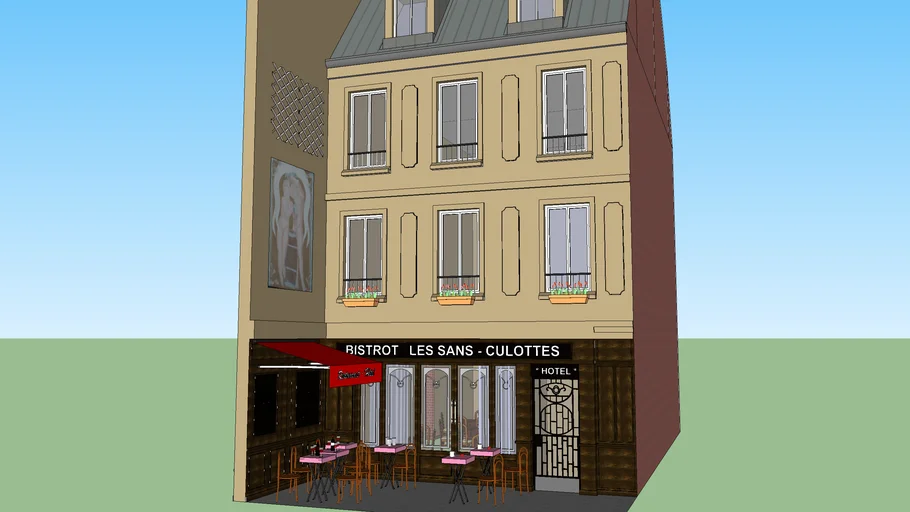 bistrot-Hôtel Les Sans Culottes, rue de Lappes, Paris