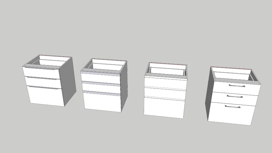 Modulo 1 Gavetão + 2 Gavetas
