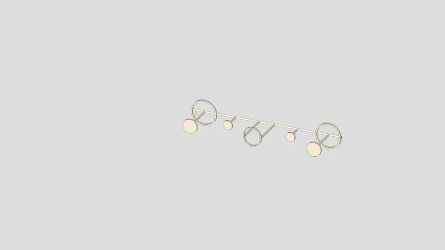 CABIDEIRO DE PAREDE COM 5 GANCHOS HOOP HOOK - TOK STOK