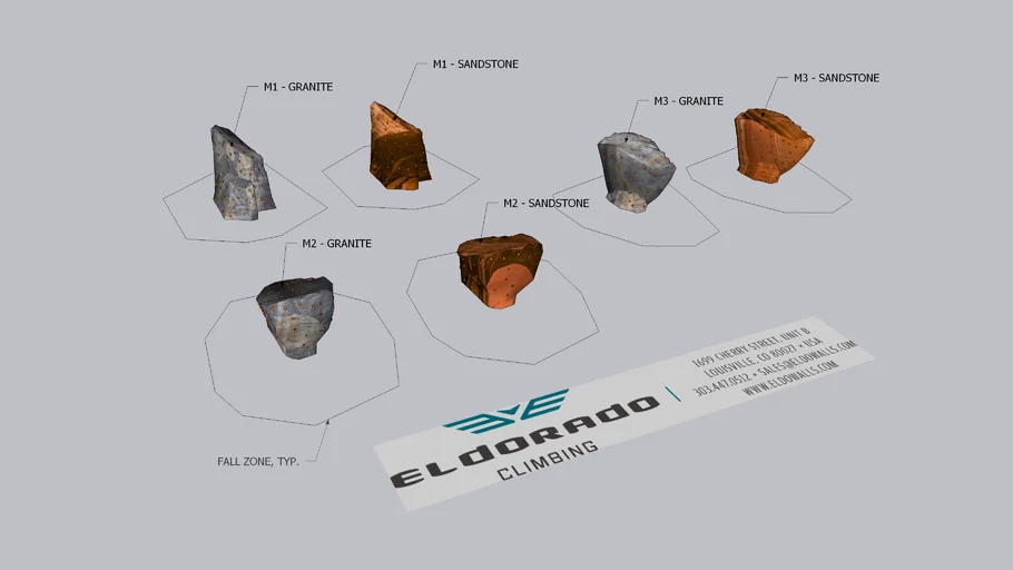 Medium Boulders by Eldorado Climbing Walls