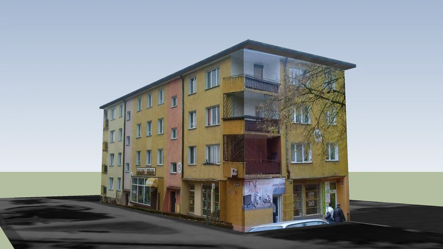 Morąg, budynek usługowo- mieszkalny
