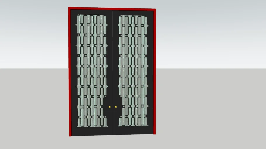 Glass door with jaali