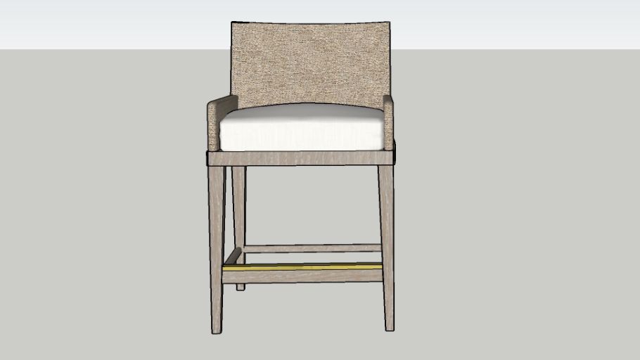 MARISOL SEAGRASS TRACK ARM COUNTER STOOL