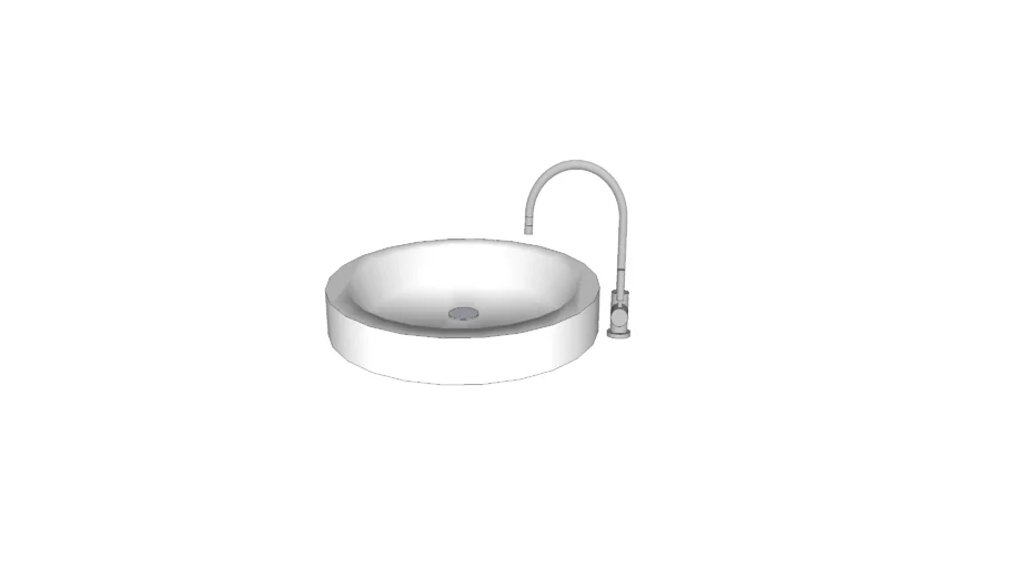 Round wash basin