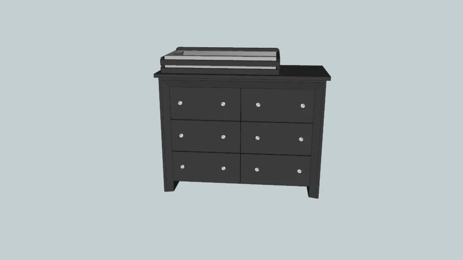 Black Dresser with Baby Changing Station - Model - 3D Warehouse