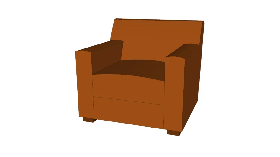 Arm chair coupe leather