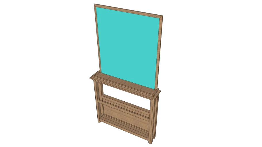 Foyer console table with mirror