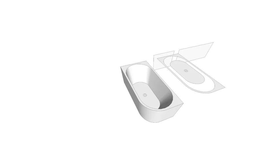 Bao Bon 1500mm Back to Corner Bath