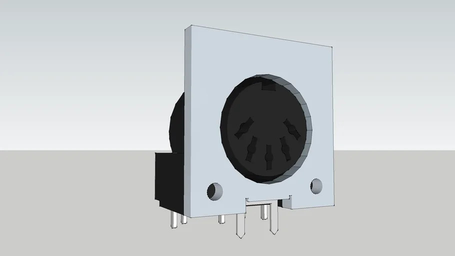 MIDI SMD female plug (5 pin DIN, part number SDS-50J)