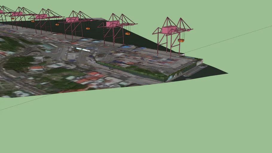 gantry array of Keelung harbor,基隆港橋式舉重機