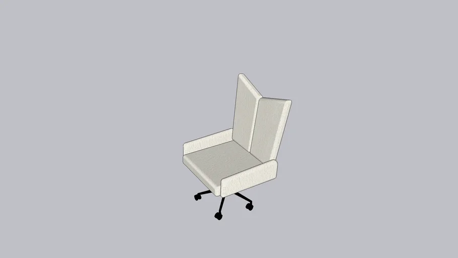 Bowtie Cream Boucle Office Chair