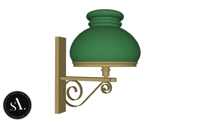 Applique murale "opaline" pour salle de billard