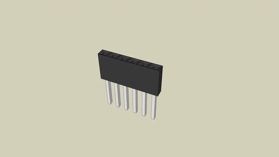1x6 female pin header