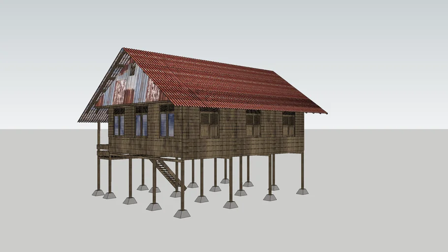 rumah panggung kayu