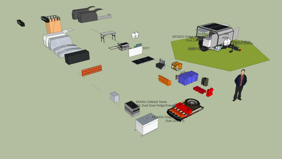 off road trailer and camping gear