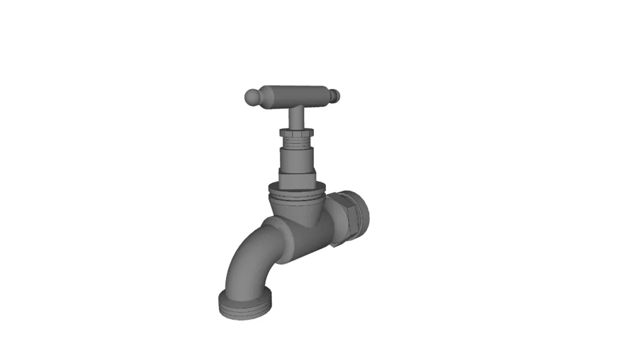 Wall mounted garden tap