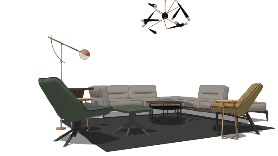 Luxury Nordic SOFA [Living room](9).skp