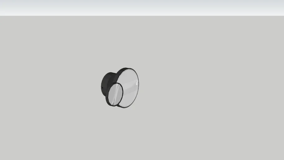 IKEA KABOMBA LED wall lamp with mirror 20 dim matt-black