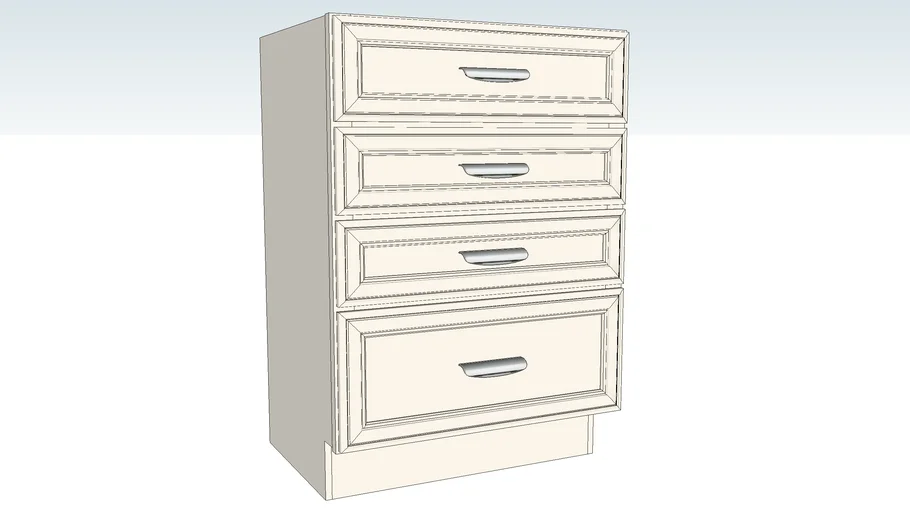 Vanity Base Four Drawer