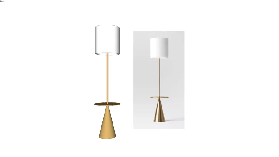 Modern Floor Lamp with Table Brass - Threshold™