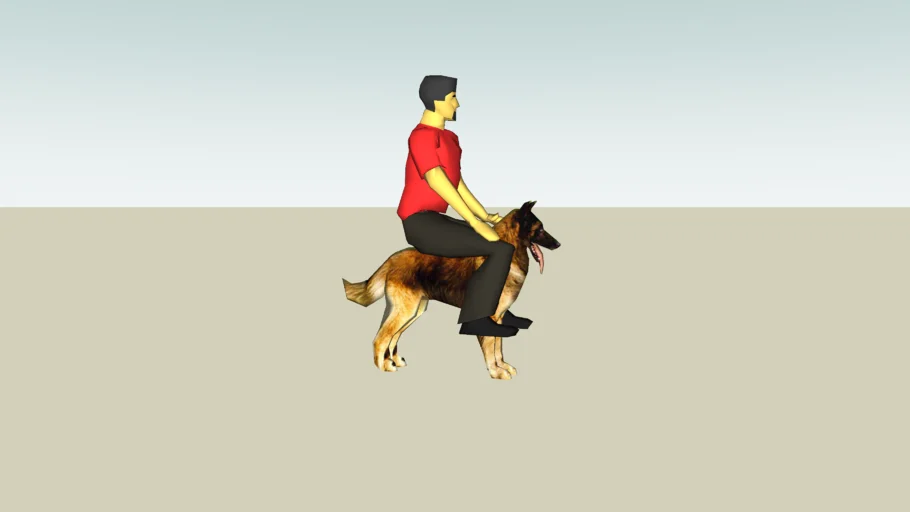 Man Sitting On a dog (lol)