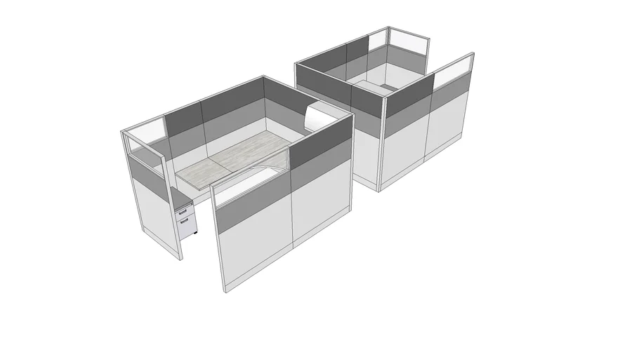 Segmented Panel system cubicle