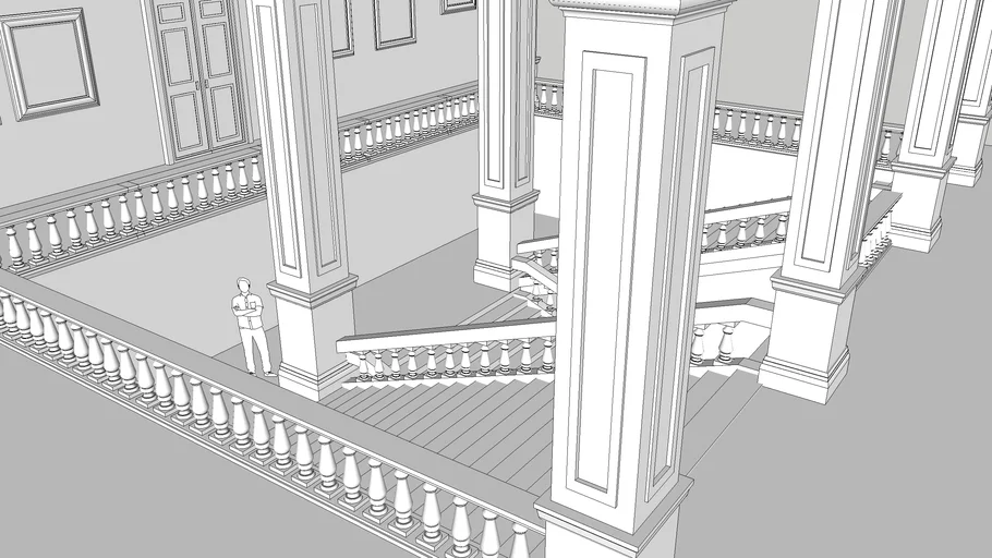 Escalera interior classica