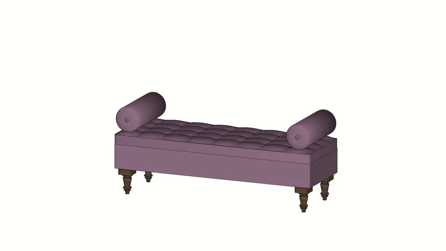 UPHOLSTERED BENCH WITH BOLSTERS