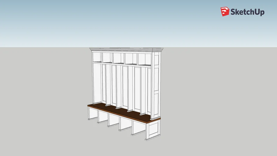 Builtin Mudroom Locker and Bench