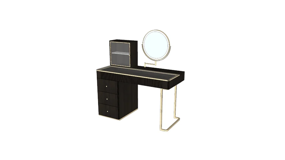 Povision Mid-century Modern Makeup Vanity Table Set
