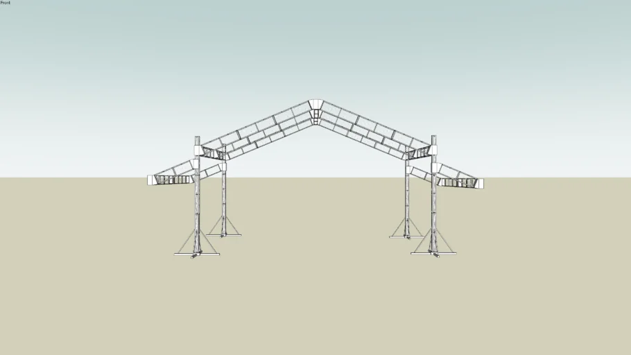 Potrtable Steel box truss stage roof structure