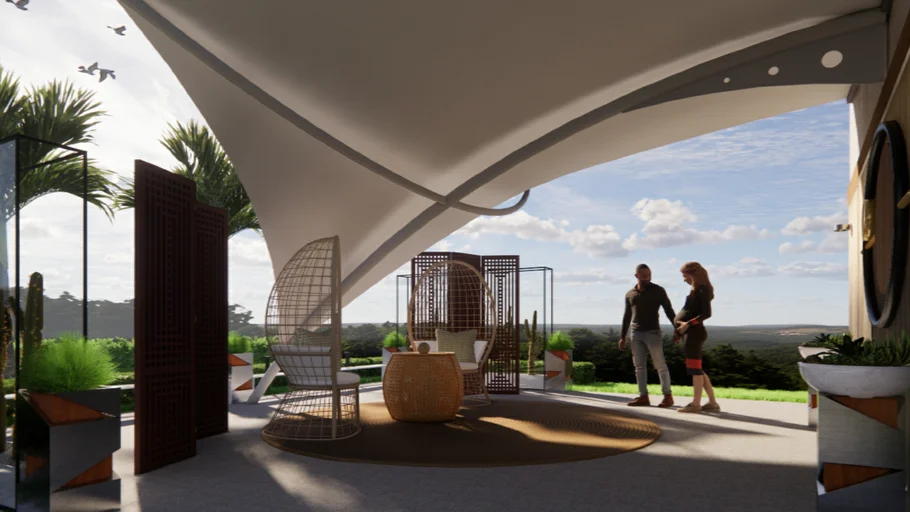 TENSILE MEMBRANE STRUCTURE / TENSILE AWNING / TENSILE SHADE SAIL
