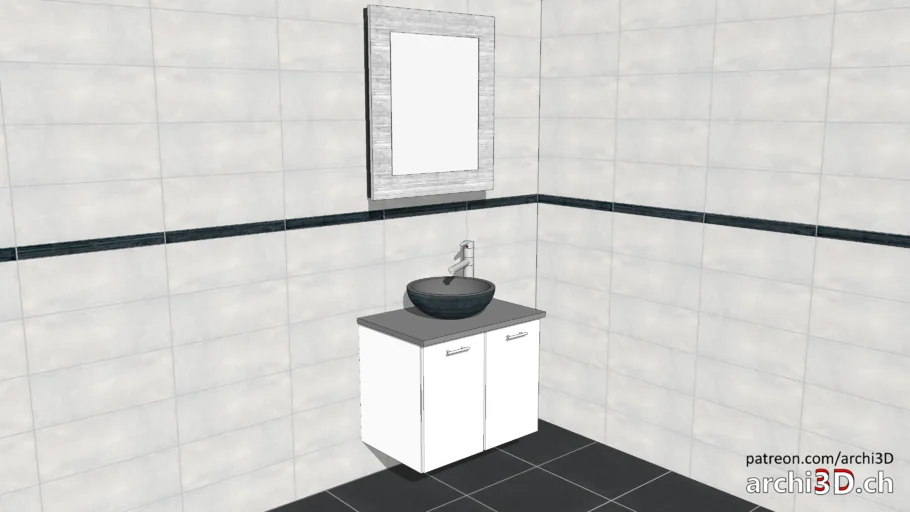 Stone sink and faucet