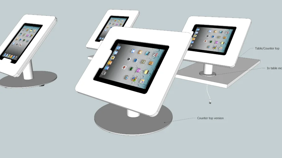 S3ITT2CTNH ITop Twist Apple iPad Counter stand Home button covered