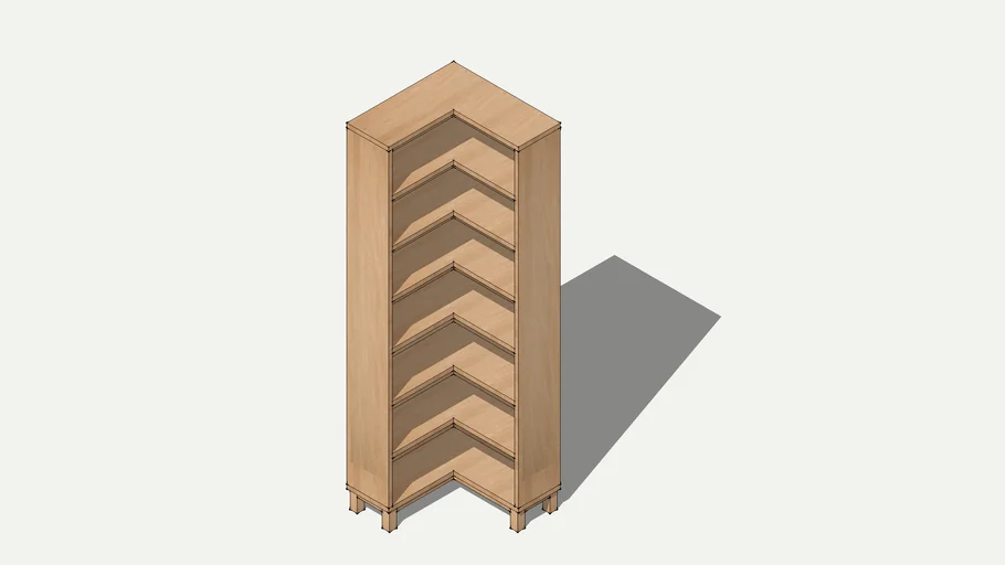 MUJI オーク材薄型ラック．コーナー用．大 oak slim rack For corner large