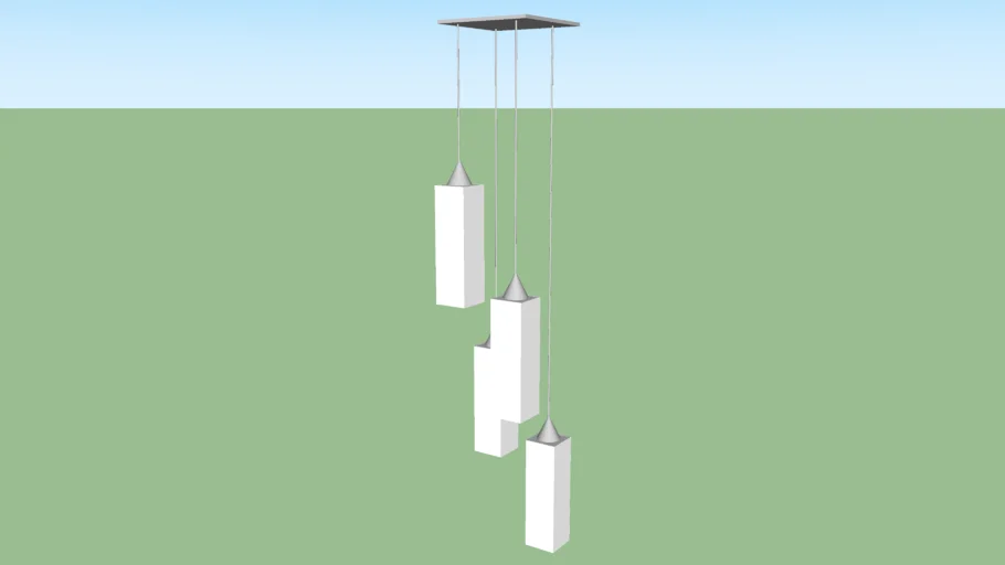 luminaria pendente 4 lampadas