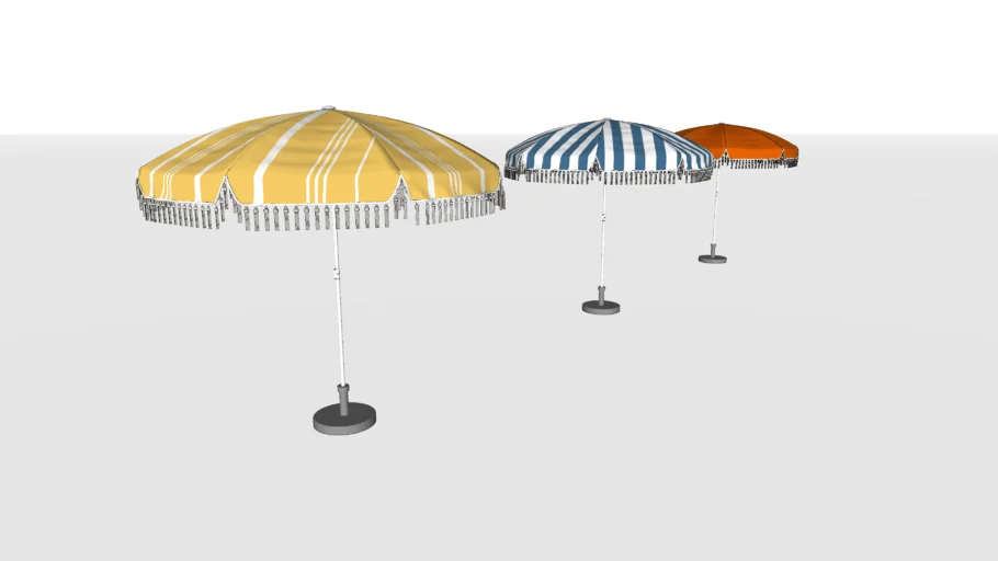 Parasol with tassels