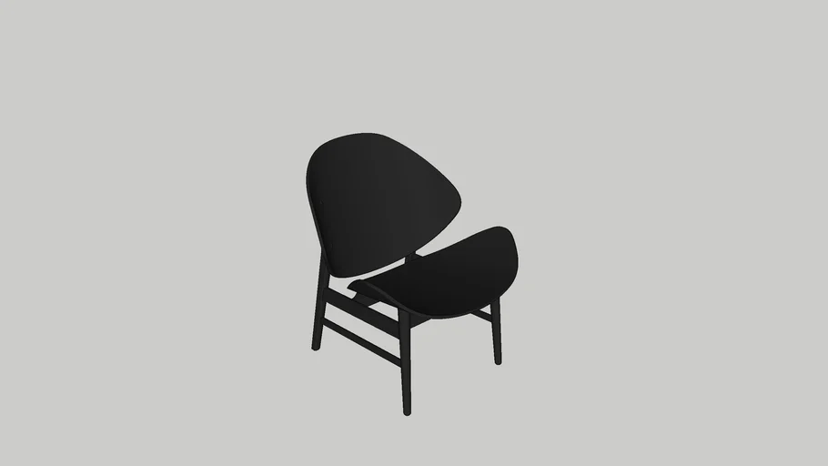 The Orange, black oak - Warm Nordic - design by Hans Olsen, 1955