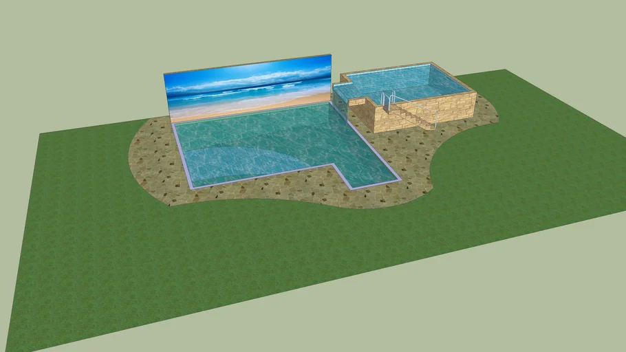 Piscina com Jardim