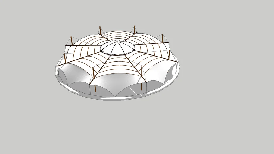 Arena with tensile structure