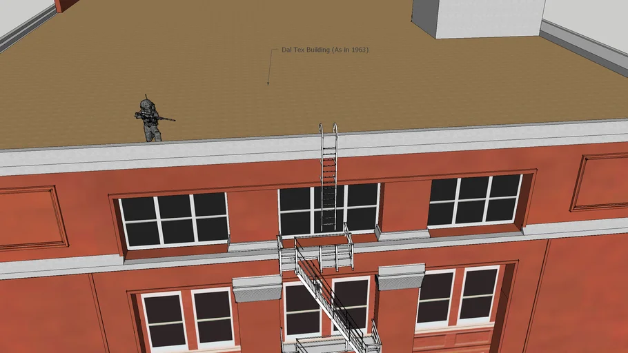 Dal-Tex Building with sniper on the roof