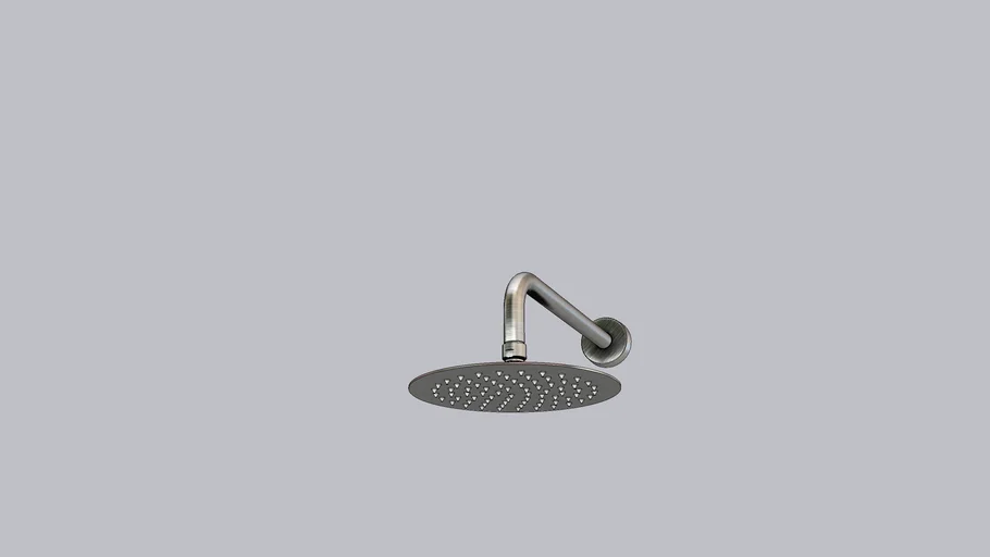 Ducha de Inox Redonda 20 cm de Parede Escovada (DS11BD12)