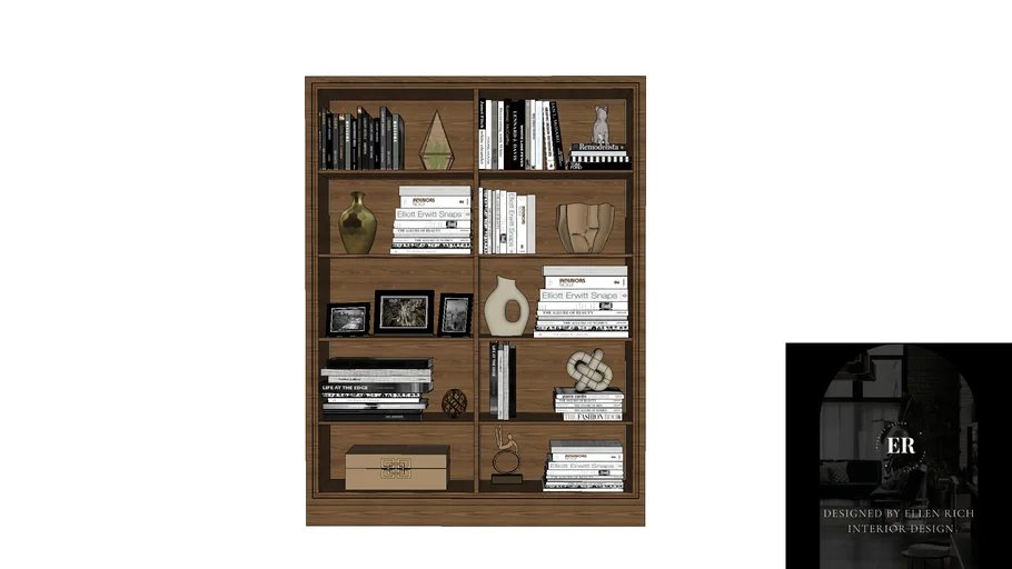 Walnut Bookshelf / Bookcase by Ellen Rich| Estante de livros by Ellen Rich.