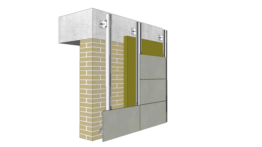 Esquema fachada ventilada Strow Sistemas