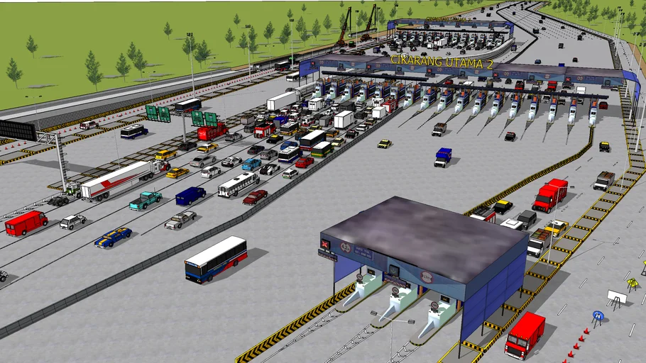 Lay Out Gate Toll Cikarang Utama