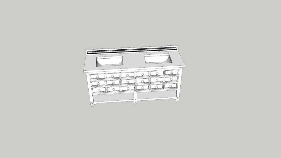 James Martin Malibu 72" double bathroom vanity